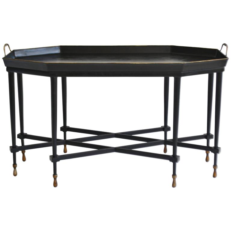 Tole Tray Top Cocktail Table at 1stDibs