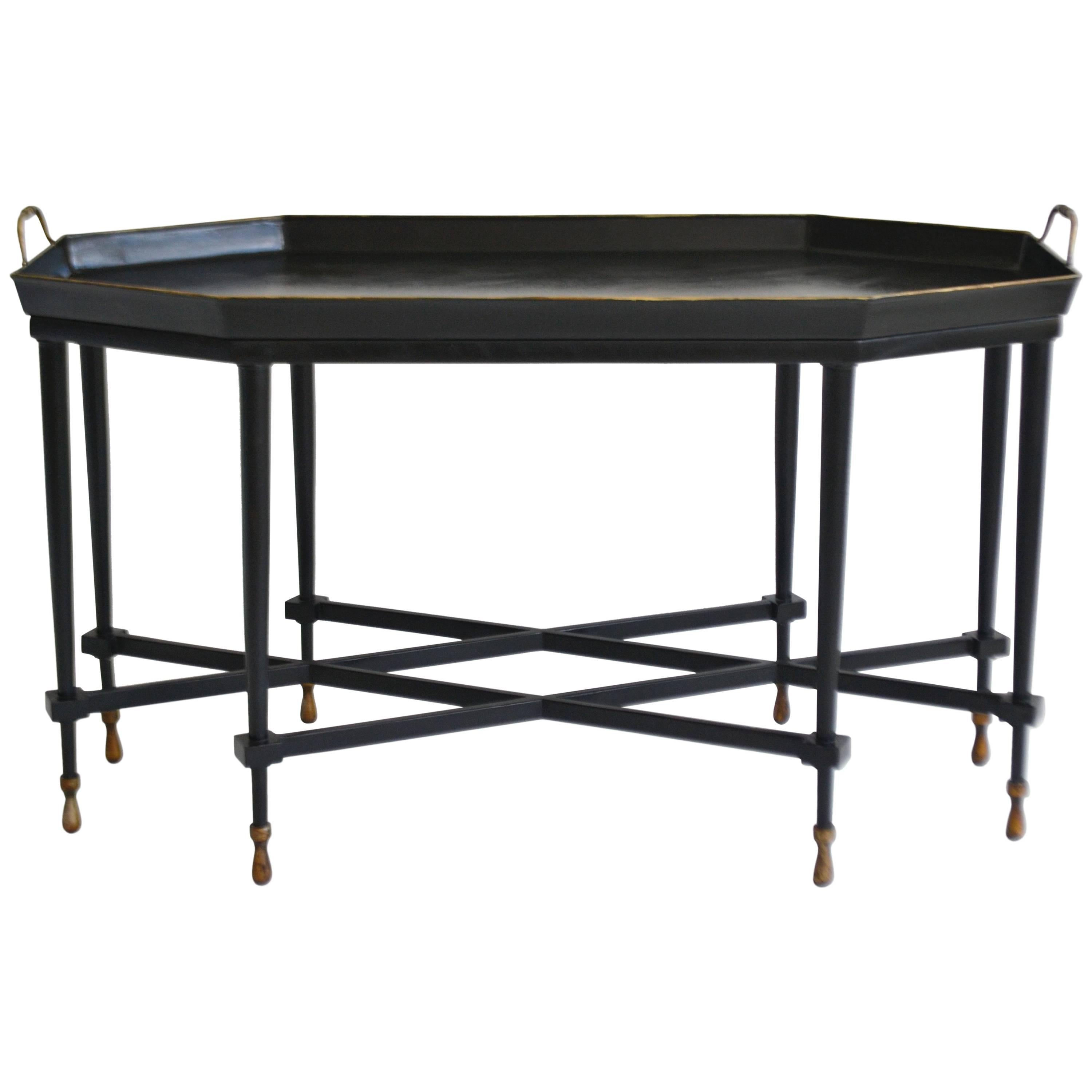 Tole Tray Top Cocktail Table