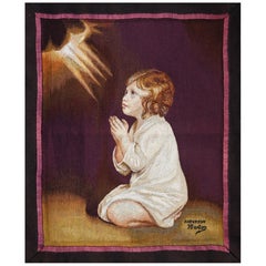 Little Samuel after Sir Joshua REYNOLDS, French BERTON Aubusson Tapestry N° 1542