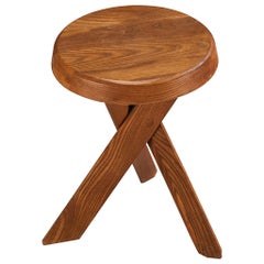 Pierre Chapo Stool 'S13A' in Solid Elm