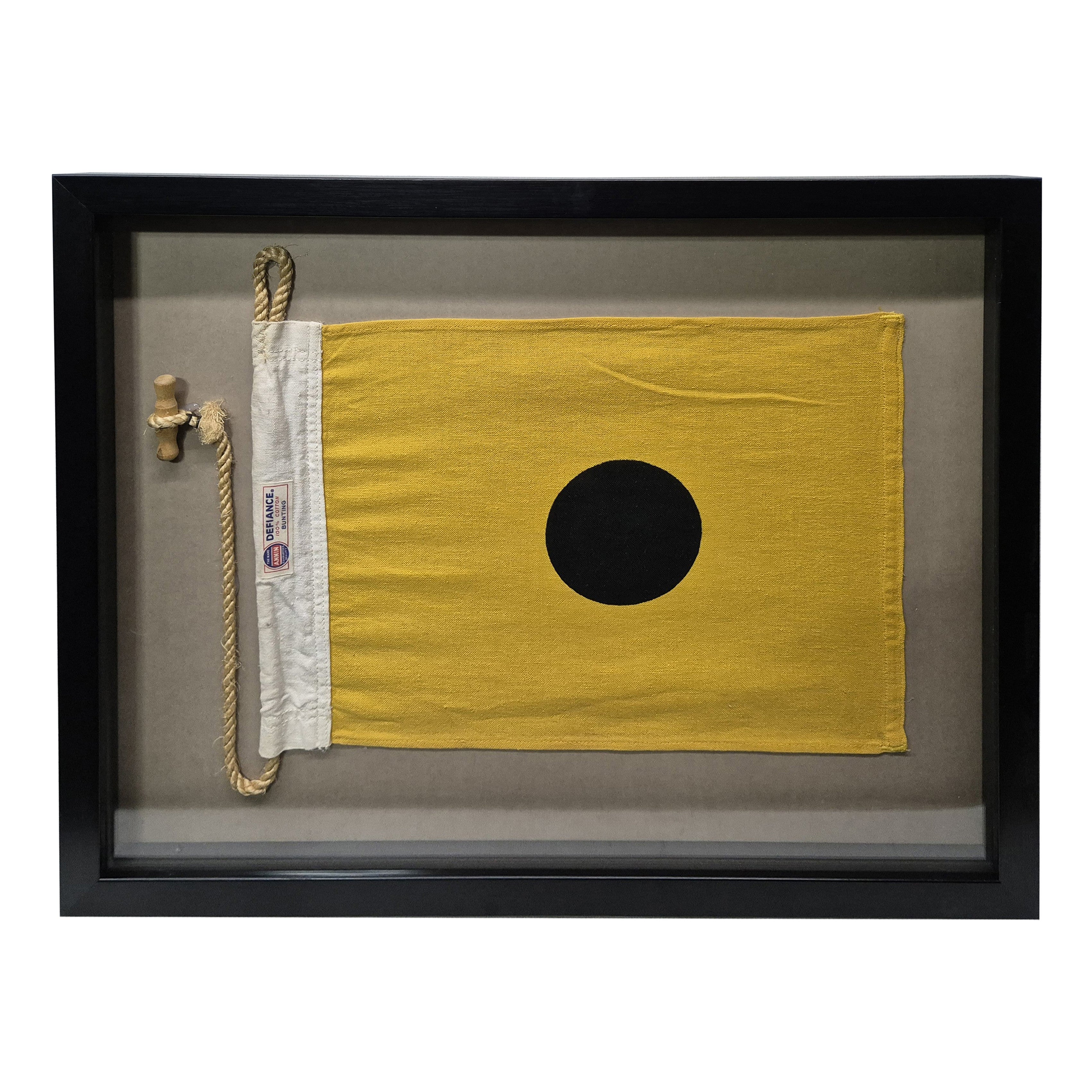 Bandiera di Signal nautica con lettera "I" in cornice Shadowbox