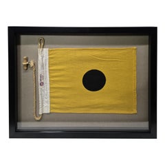 Nautical Signal Flag of Letter "I" in Shadowbox Frame