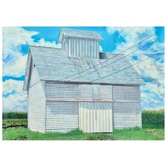 Harold Gregor Original Painting Illinois Corn Crib No. 23