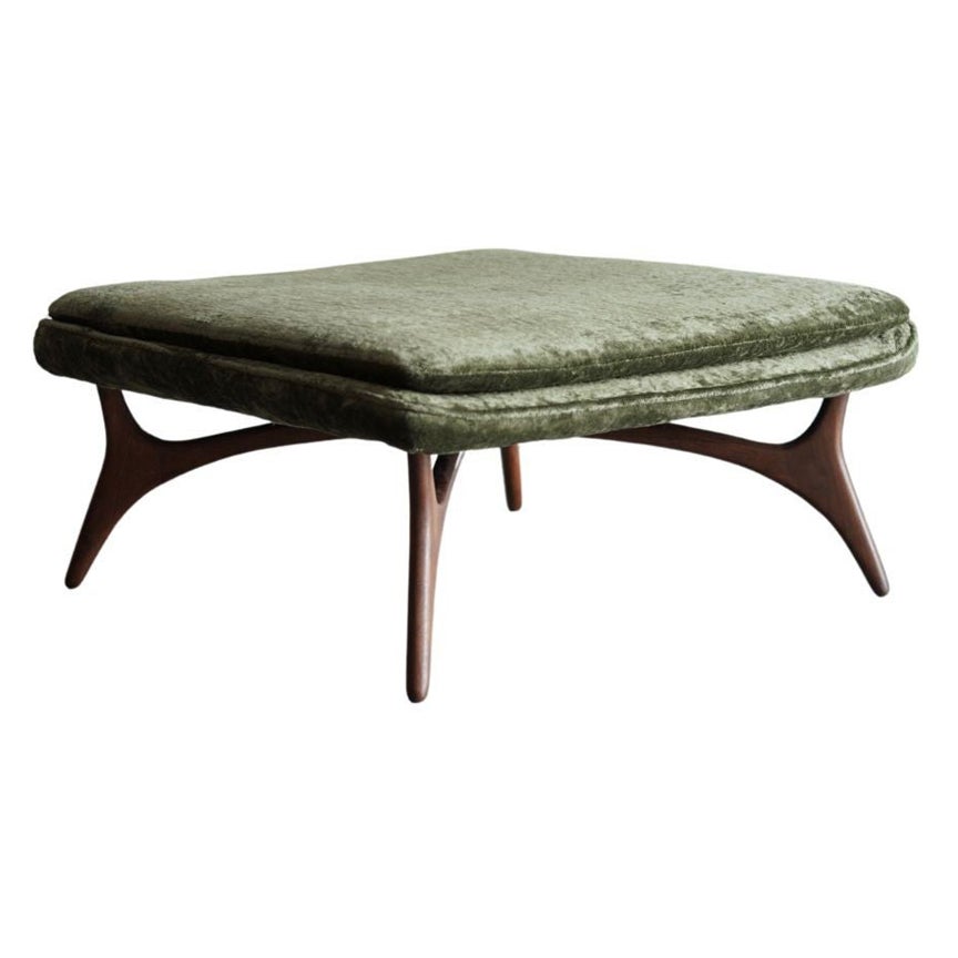 Sculptural Walnut Ottoman by Vladimir Kagan, C. 1950s