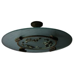 Swedish designer ceiling lamp '1252' by Bjerkås Armatur, 1940s