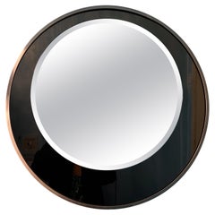 Elegant Two Circle Italian Wall Mirror 1960s Mid Century Modern Design