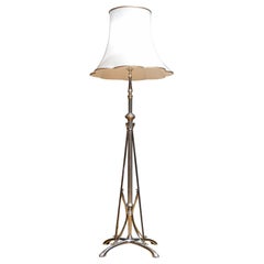 Antique Stylish Art Deco Chrome Floor Standard Lamp