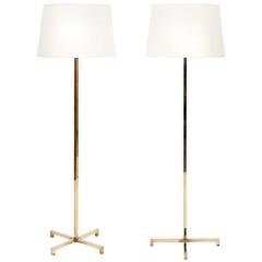 Hansen Brass Floor Lamps by T.H. Robsjohn Gibbings