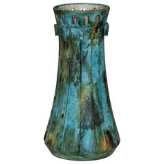 Vintage Bagni 1960s Large Sea Garden Glaze Italian Art Pottery Vase Raymor