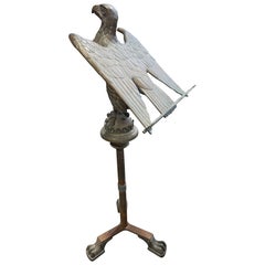 Monumental 19th Century Bronze Eagle Lectern on Claw Footed Stand