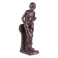 Joaquim Anglés Cané, Spanish sculptor. 'Un Philosophe'. Large bronze sculpture