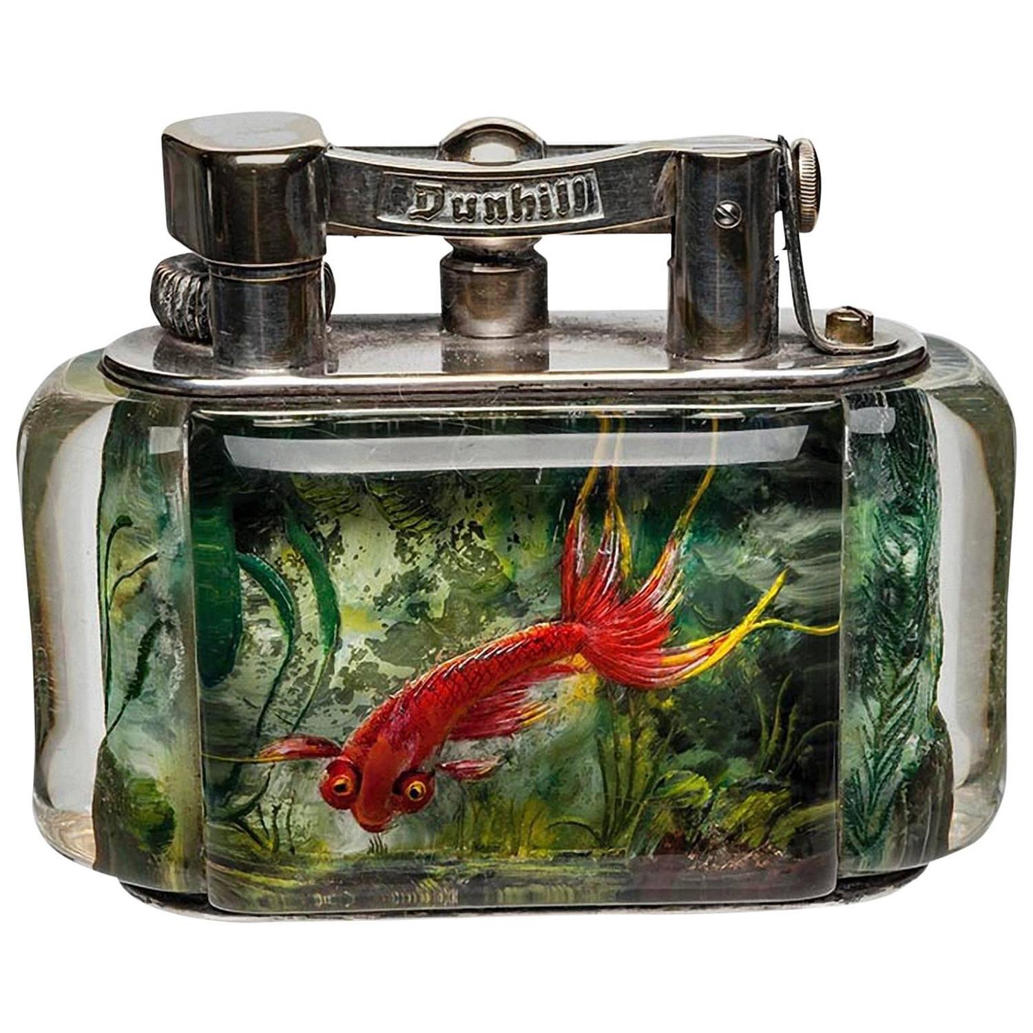 Dunhill Aquarium Table Lighter at 1stdibs