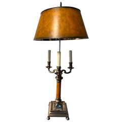 Maitland Smith Handmade 3 Arm Candelabra Table Lamp French Bouillotte Style Lamp