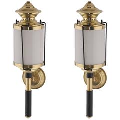 Pair of 1950 Italian Lantern-Sconces 12