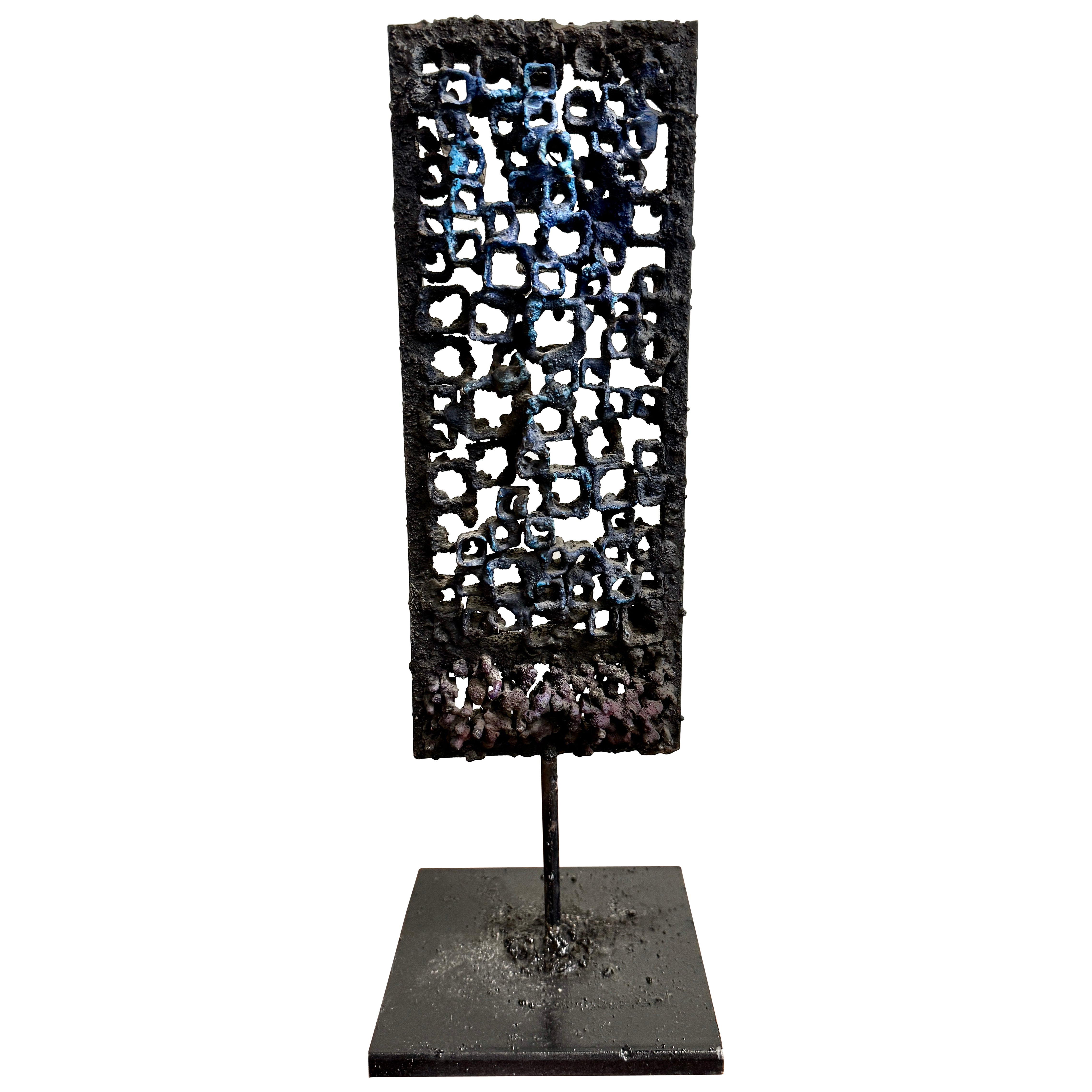 James Bearden Torch Cut Steel Brutalist Sculpture