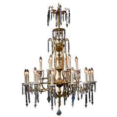  Gas chandelier in neoclassic style, from French 1860