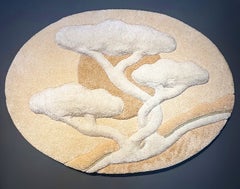 1970s Tree of Life Rug Fiber Art Wall Hanging, Frank Lane Attributed
