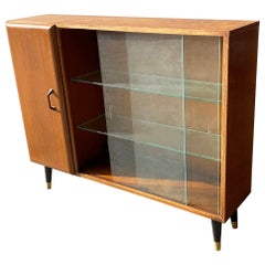 Elegant Mid-Century vintage  bookcase with sliding glass doors by Turnidge