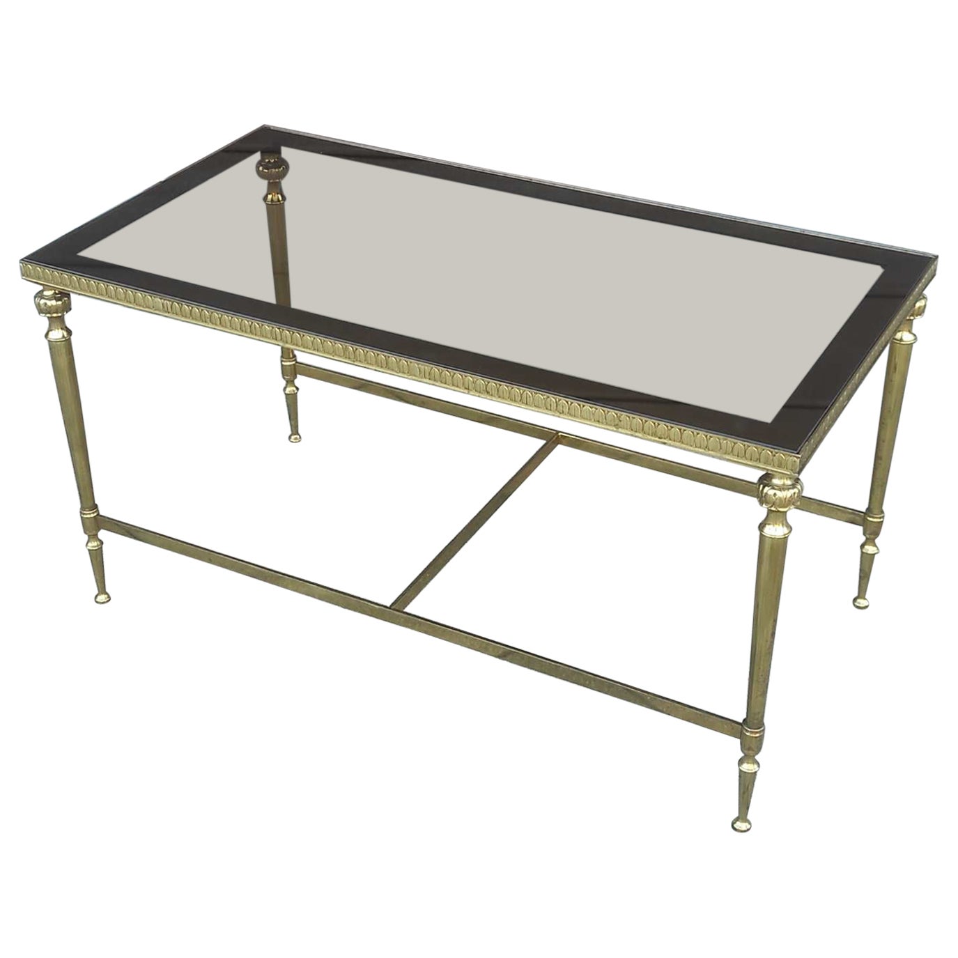 Maison Jansen Style Brass Coffee Table 1950s