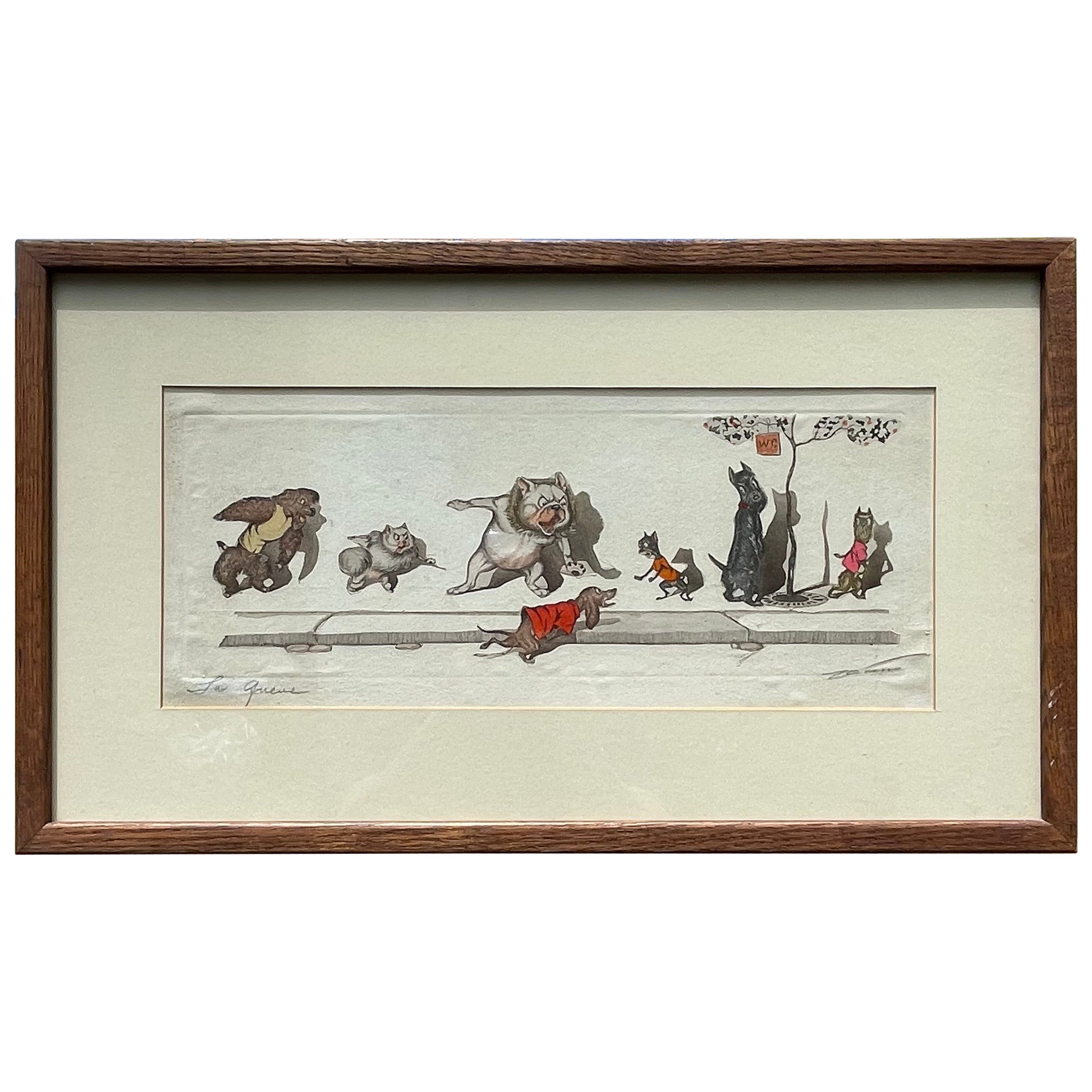 Mid Century Print Titled "The Queens" by Boris O'Klein