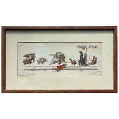 Vintage Mid Century Print Titled "The Queens" by Boris O'Klein