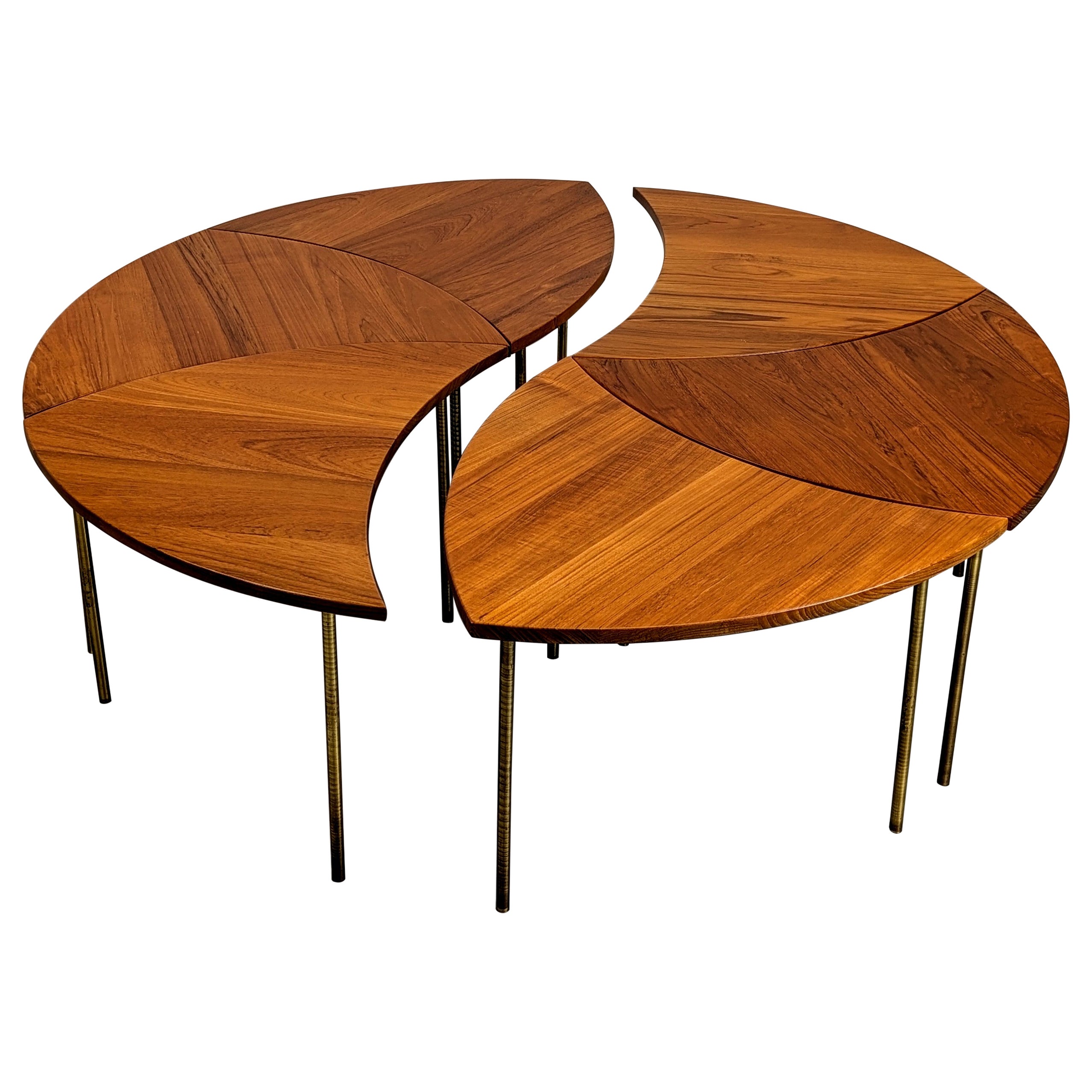 Tavolino in teak "Pinwheel" Modello 523 di Peter Hvidt e Orla Molgaard-Nielsen