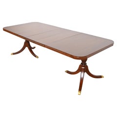 Drexel Georgian Mahogany Double Pedestal Extension Dining Table,  Refinished