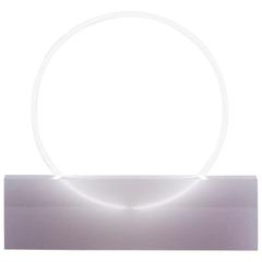 Voie Light Medium Block White&White, Resin and Neon Table Lamp by Sabine Marceli