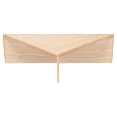 Modern Italian Travertine Triangular Coffee Table, Circa 1970s