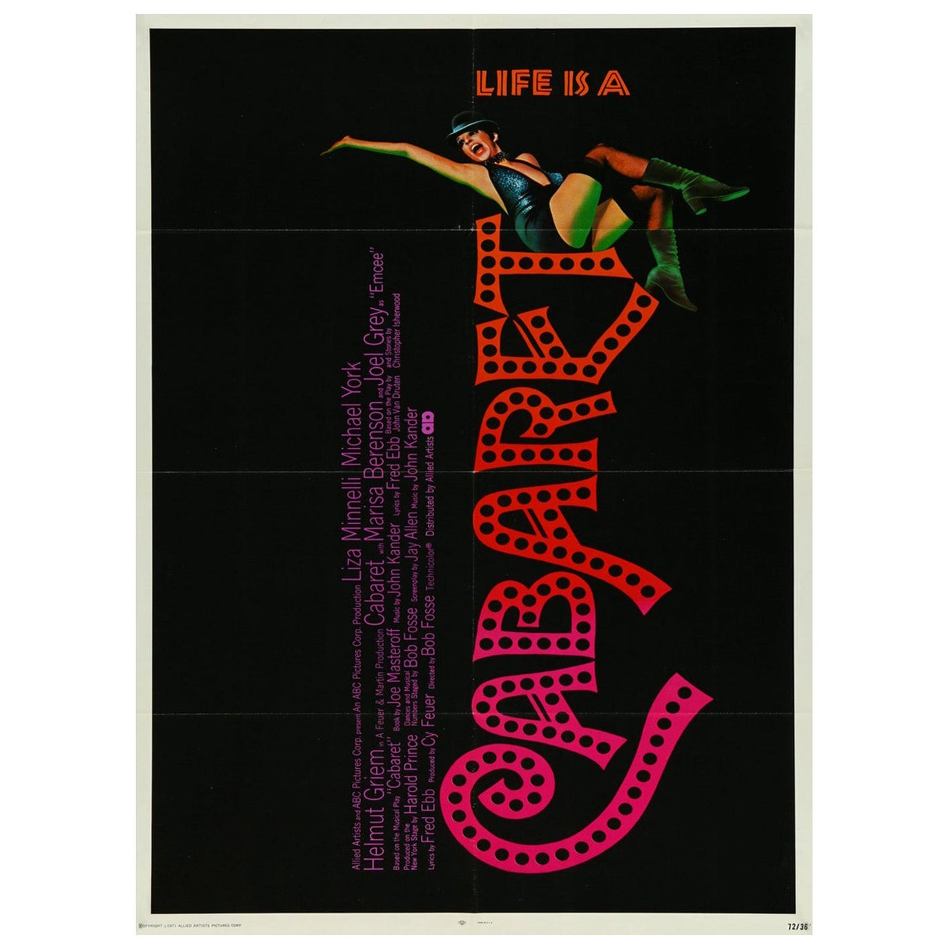 1972 Cabaret Original Vintage Poster
