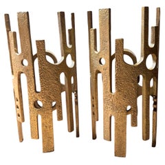VLAB Brutalist Pair of wall lighting with Bronze finish limited Edition , 2008