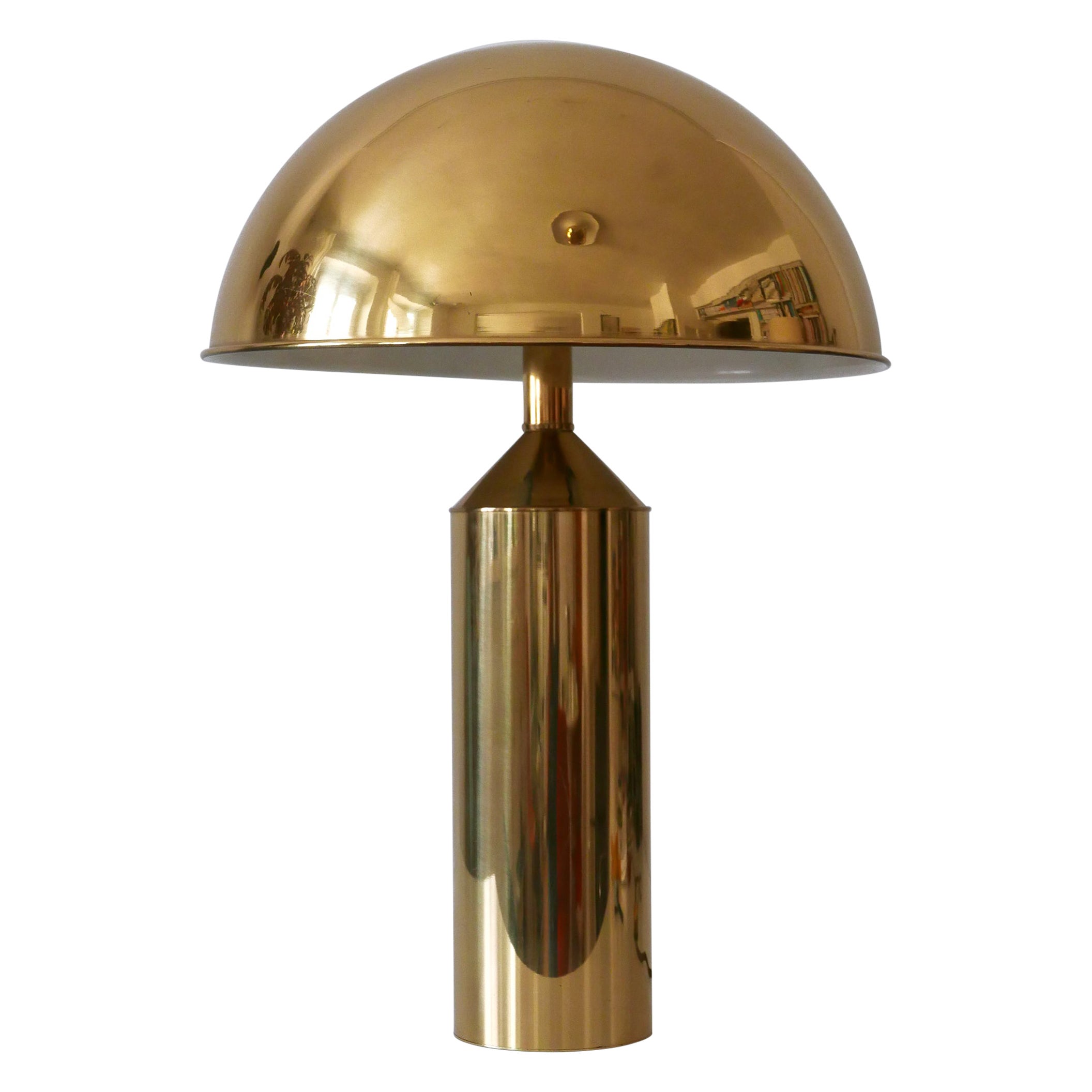Extremely Rare & Large Mid-Century Modern Brass Table Lamp by WKR Germany 1960s