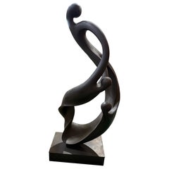 Contemporary Abstract Bronze Sculpture – “Unity in Motion”