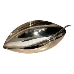 Vintage Lino Sabattini, leaf shaped dish
