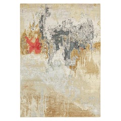 Rug & Kilim’s Modern Abstract Rug in Beige-Brown, Gray and Red
