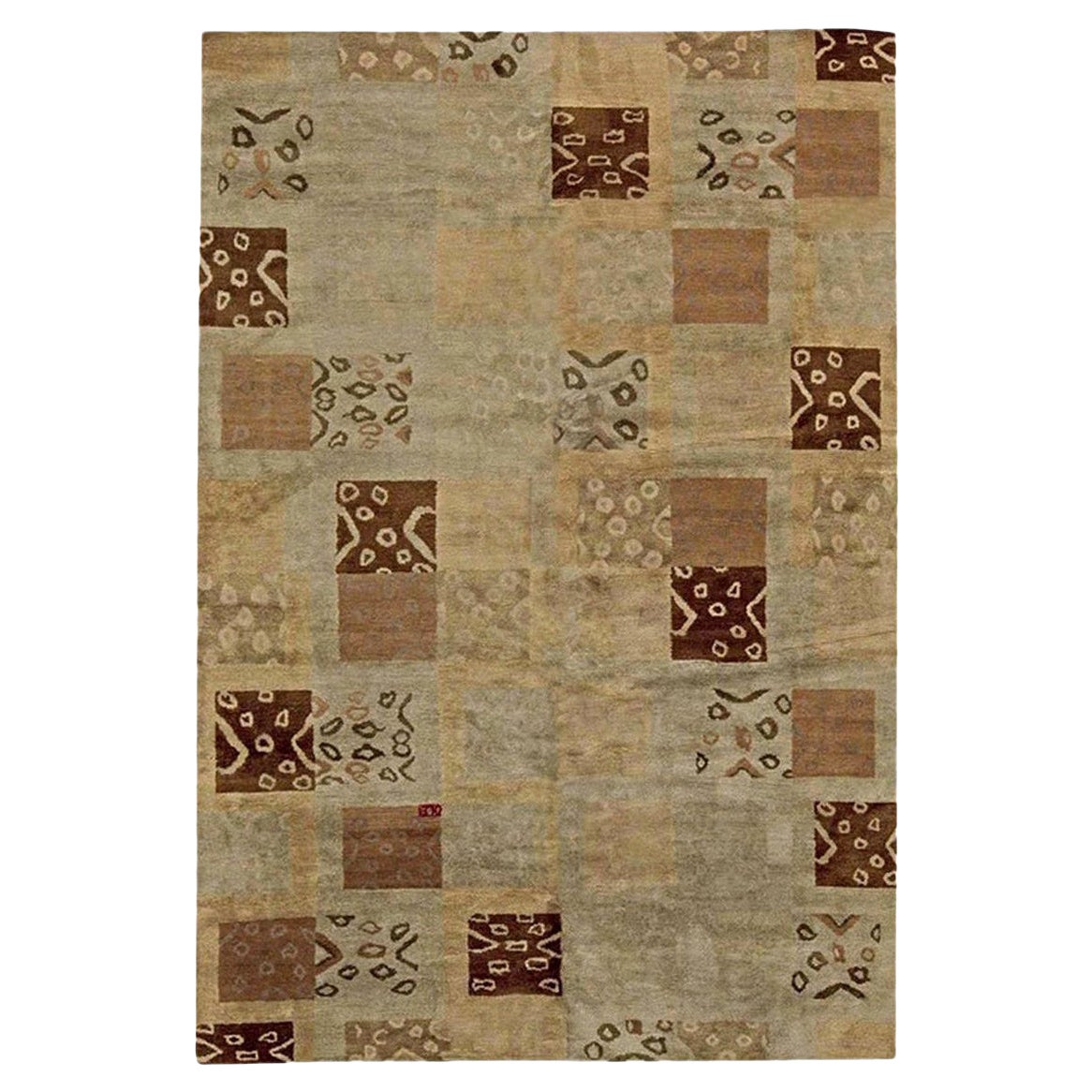 Modern Tibetan Brown Beige Rug by Doris Leslie Blau