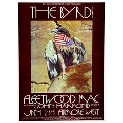 1970 The Byrds & Fleetwood Mac - Fillmore West Original Vintage Poster