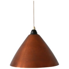 Mid-Century Modern Scandinavian Copper Pendant Lamp or Hanging Light  1960s