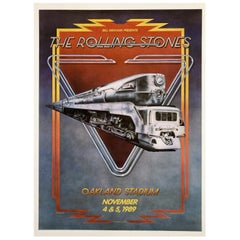 1989 Rolling Stones - Oakland Stadium Original Vintage Poster