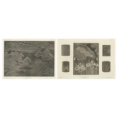 Japanese-Inspired Heliogravure Prints by G. A. Audsley, Paris, c. 1880