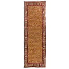 Saffron-yellow Antique Karabagh Gallery Carpet