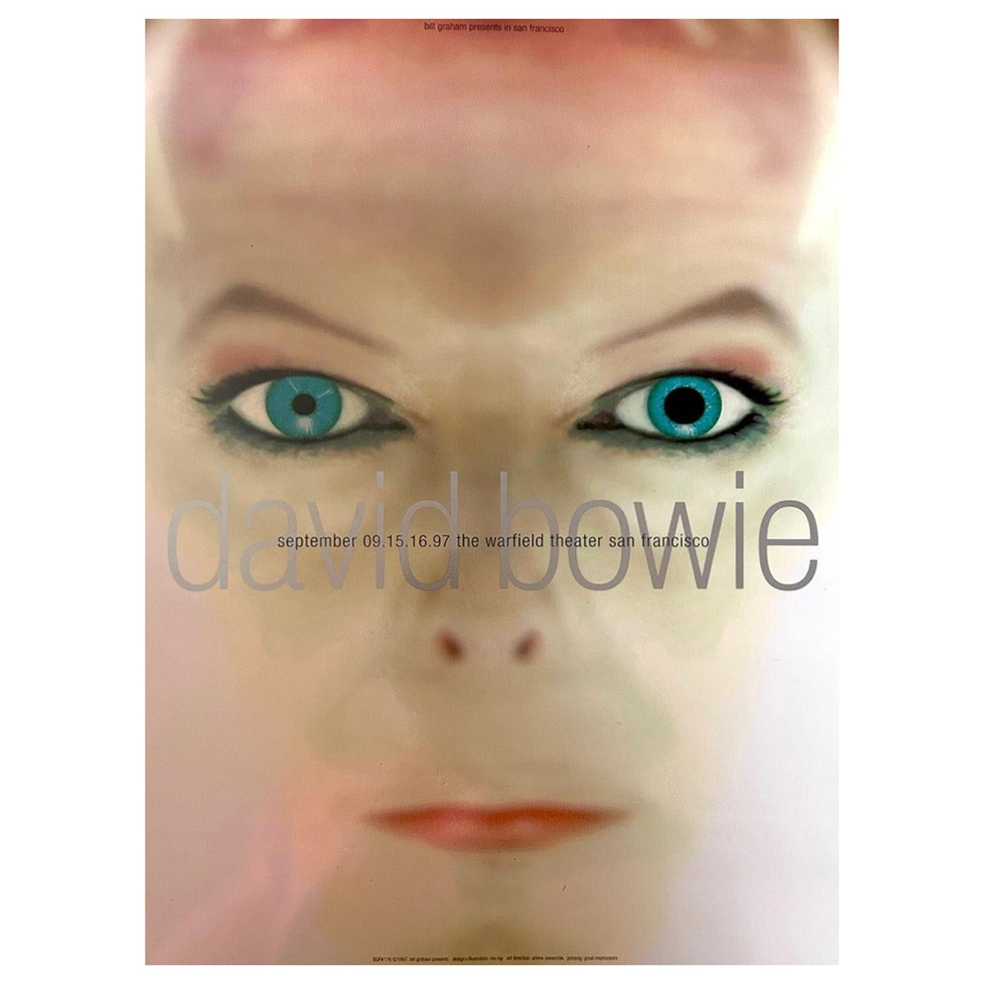 1997 David Bowie - San Francisco Original Vintage Poster