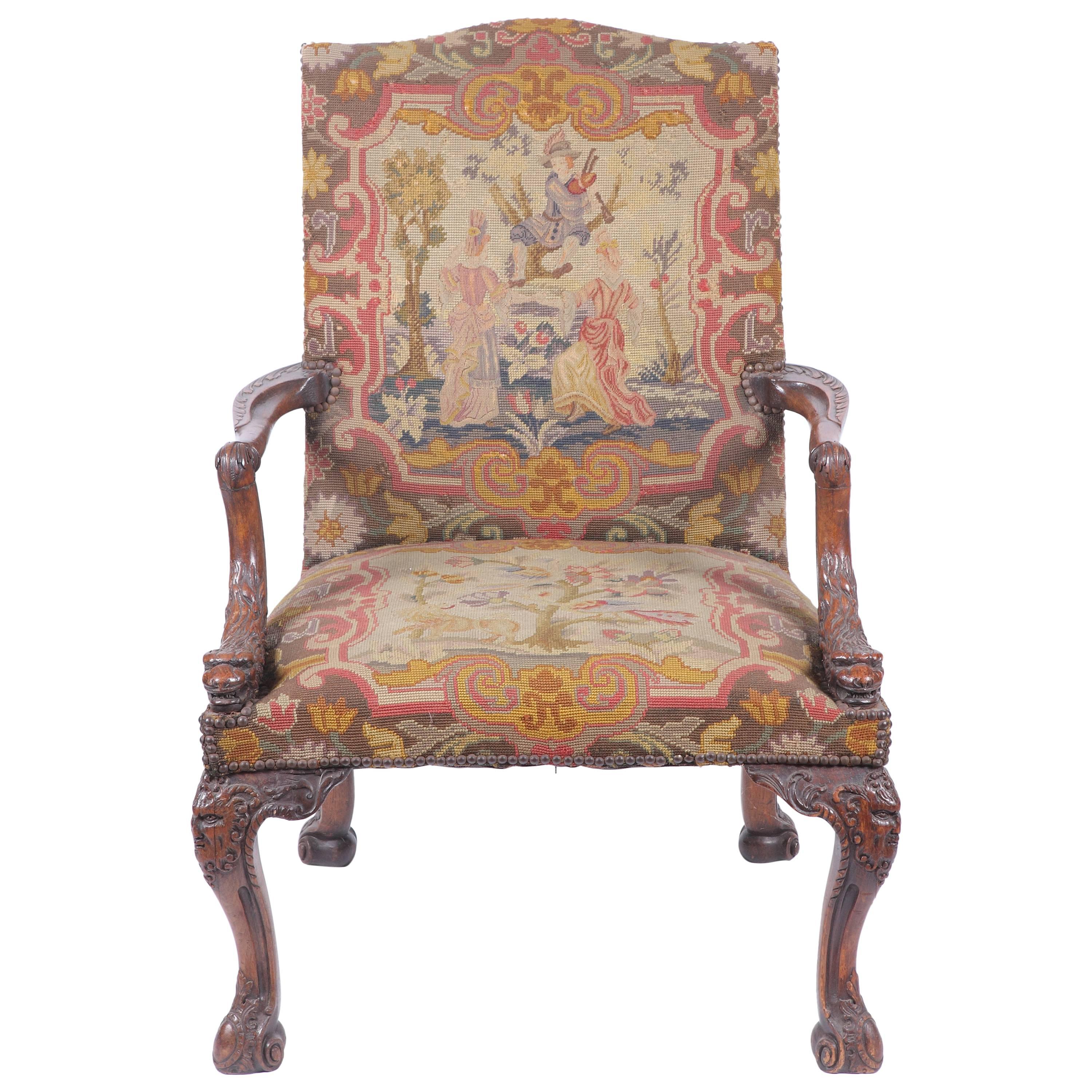 Antique 19th Century Gainsborough Style Armchair