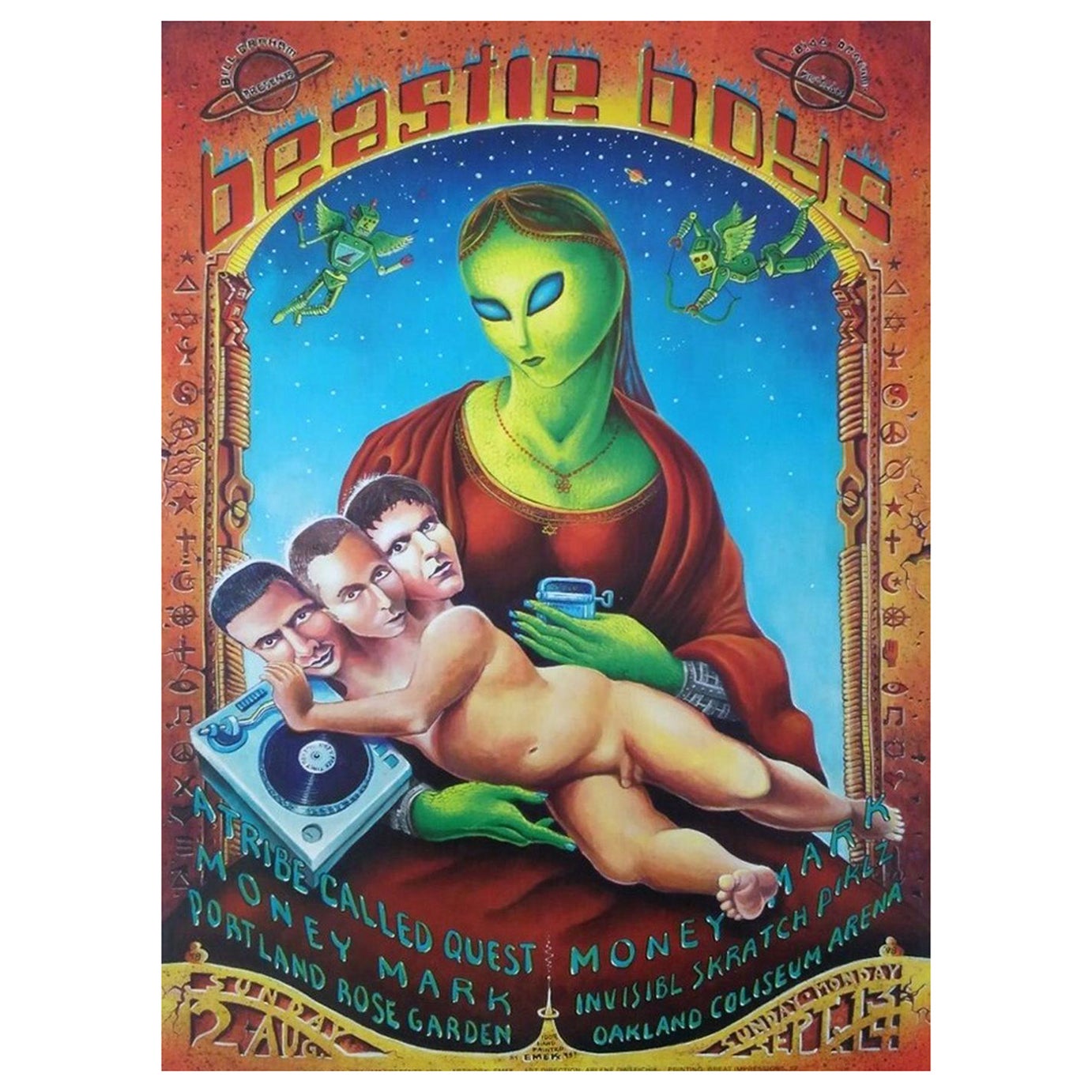 1998 Beastie Boys - Portland Rose Garden Original Vintage Poster