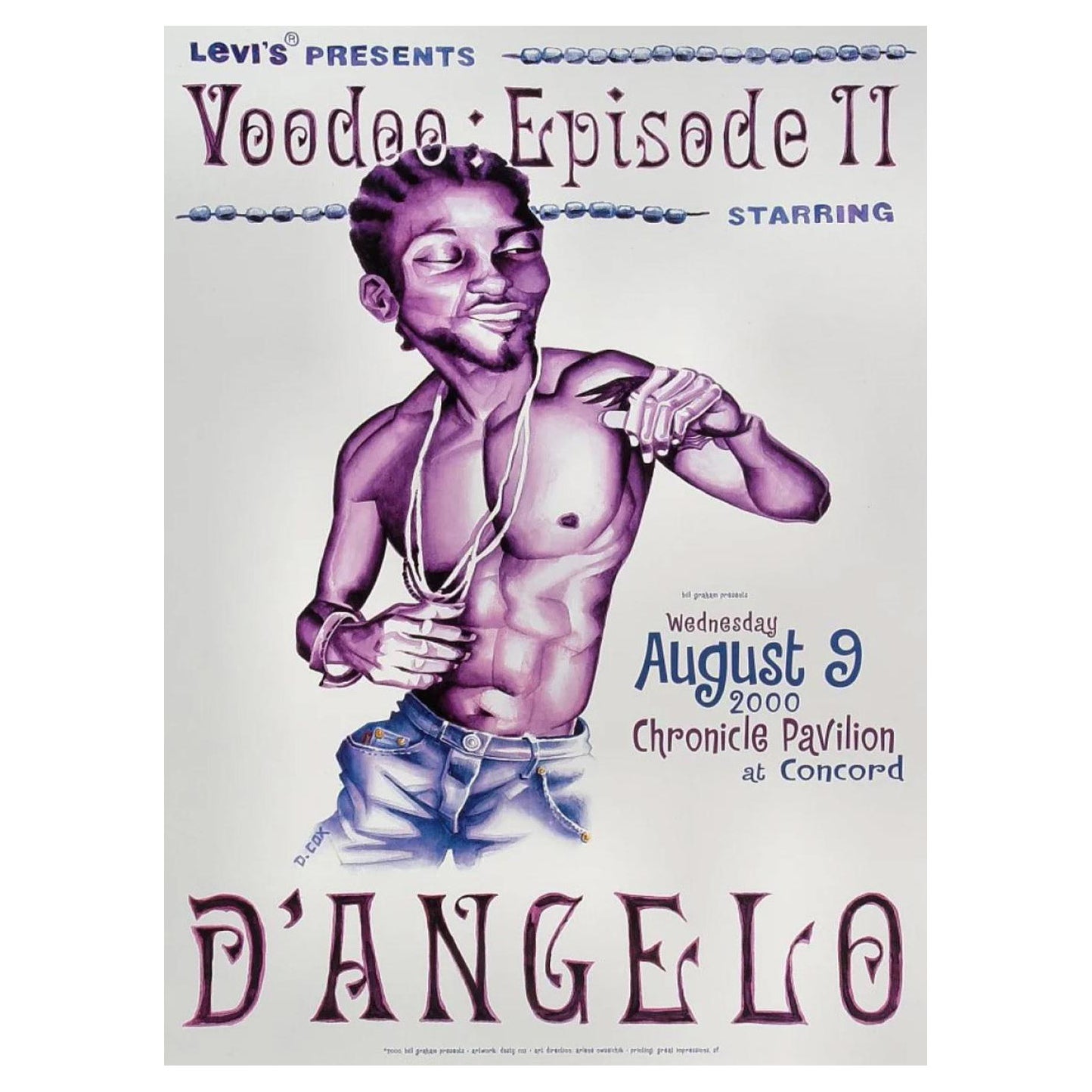 2000 D'Angelo - Voodoo Episode II Poster originale d'epoca in vendita