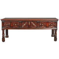 Late 17th Century Carved Oak Dresser Base