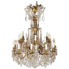 Mid-19th Century Ormolu and Crystal Chandelier 6