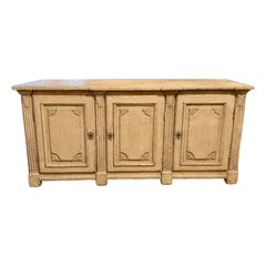 19th Century French Regence Painted Oak Sideboard