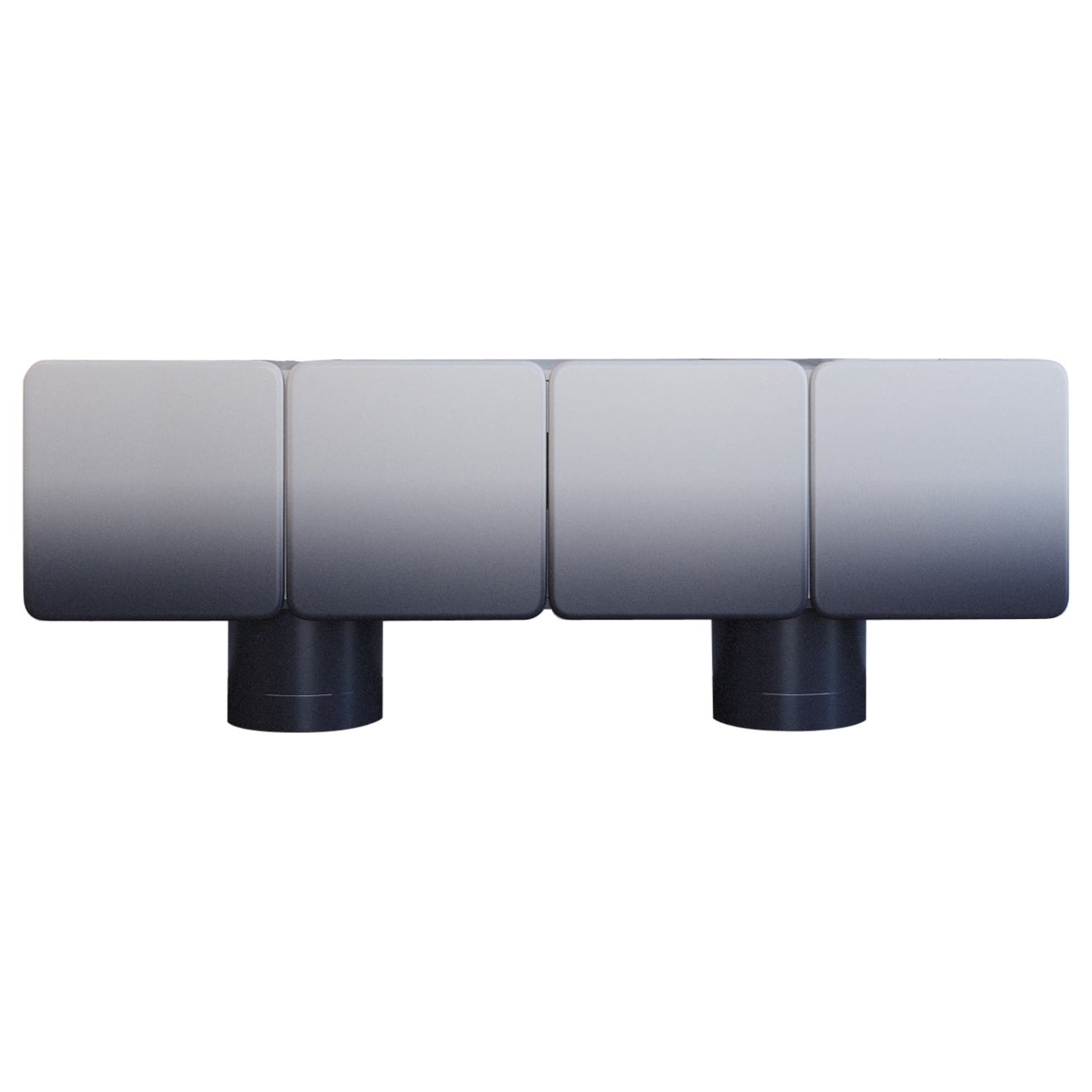 Venus, 4 doors Sideboard on Two Cylinder Legs in Gradient Lacquer by Ultramobili