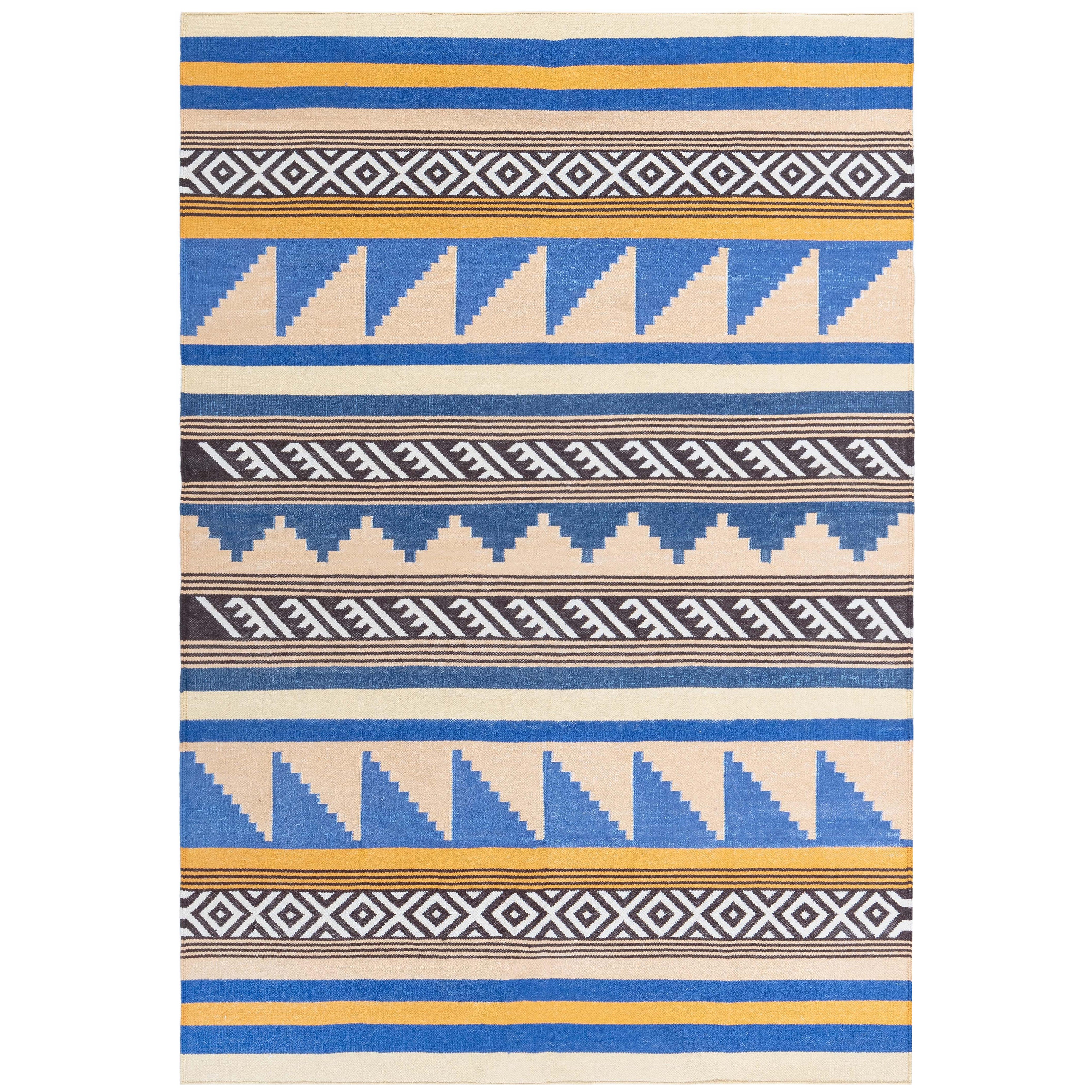 Tapis Dhurrie indien moderne de Doris Leslie Blau en vente